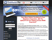Tablet Screenshot of clickmasterpro.com